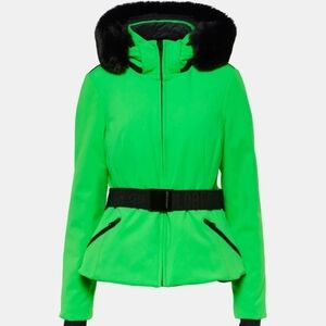 Goldbergh Vibrant Green Ski Jacket with Belt
